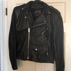 Leather motorcycle jacket size s